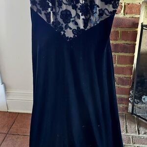 Black Velvet Evening Gown
